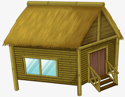 卡通建筑裝飾高清素材 屋子 房子 竹屋 草房子 免摳png 設計圖片 免費下載