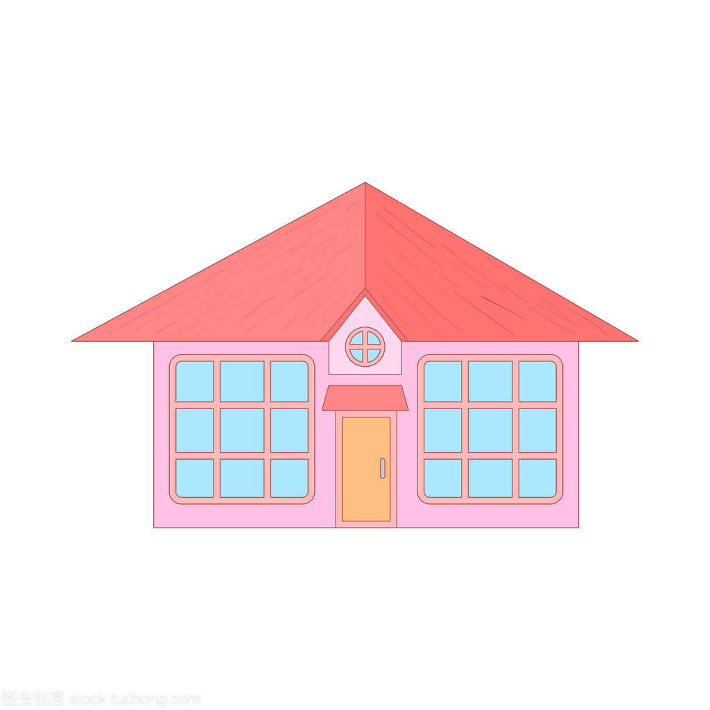 粉色小屋卡通風格的大型 windows 圖標