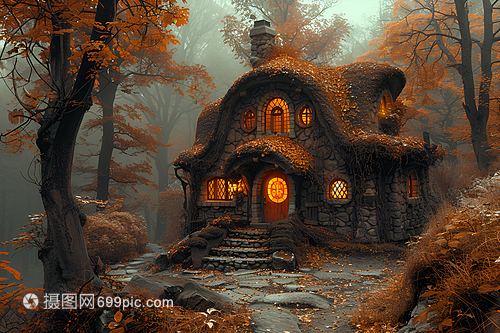 魔法森林中的小屋