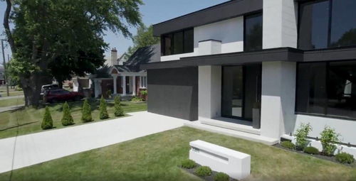 綠樹成蔭中的簡約別墅小屋